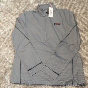 Vineyard Vines Women's Microstripe 1/4 Zip Pullover - Size Small